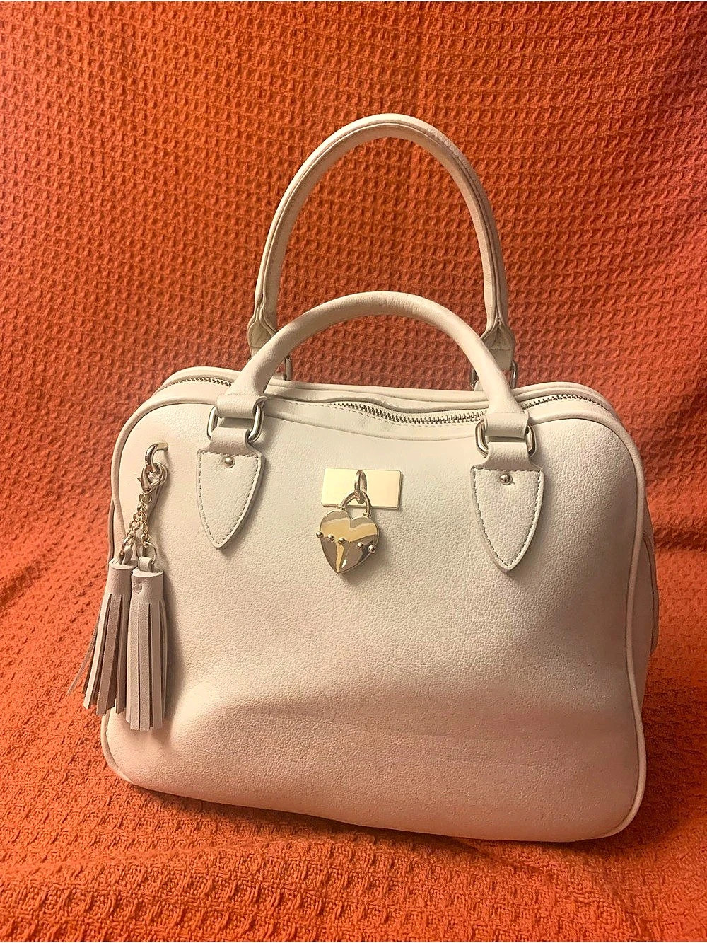 Motivi Structured Satchel in White Like New